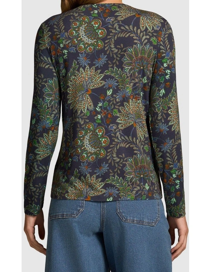 Double Layer Long Sleeve T-Shirt - Winter Chintz Print image 2