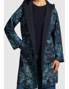 Printed Reversible Raincoat - Ink Baroque Print