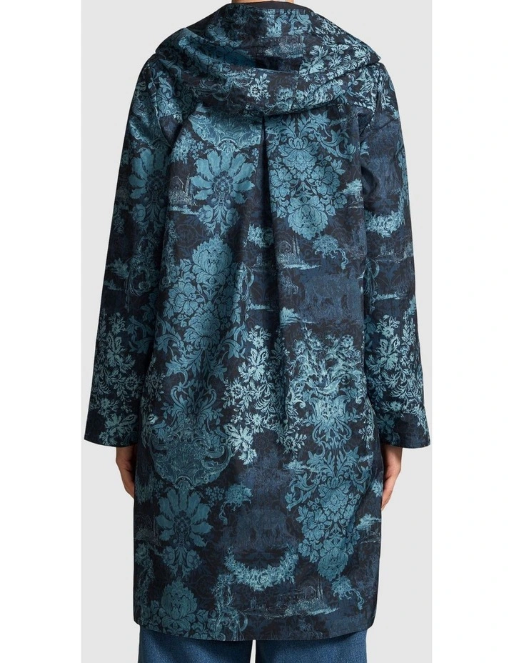 Printed Reversible Raincoat - Ink Baroque Print image 2