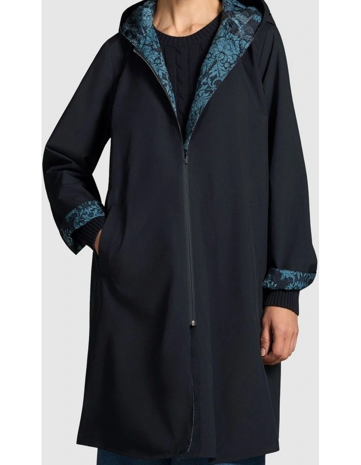 Printed Reversible Raincoat - Ink Baroque Print image 6
