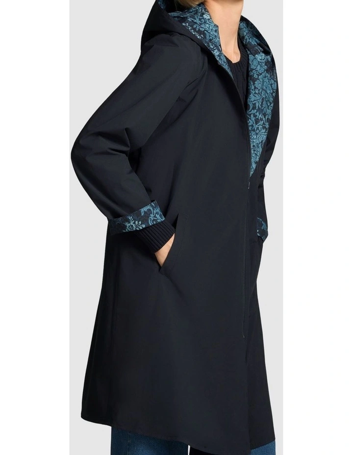 Printed Reversible Raincoat - Ink Baroque Print image 7