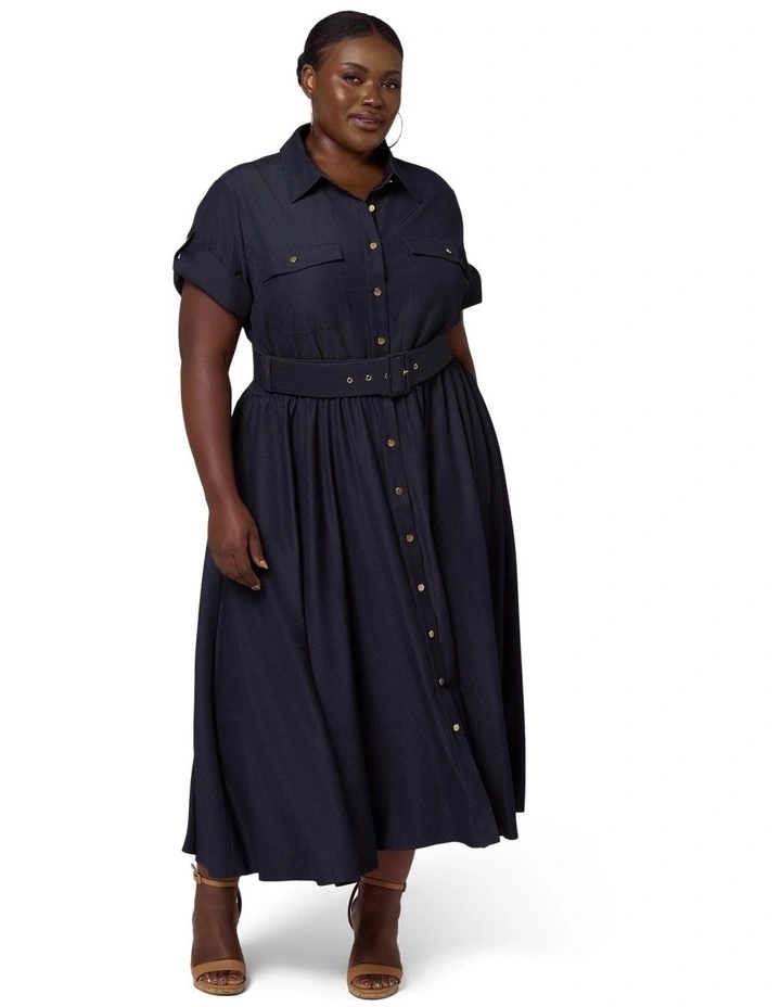 Eden Luxe Chambray Midi Dress image 1