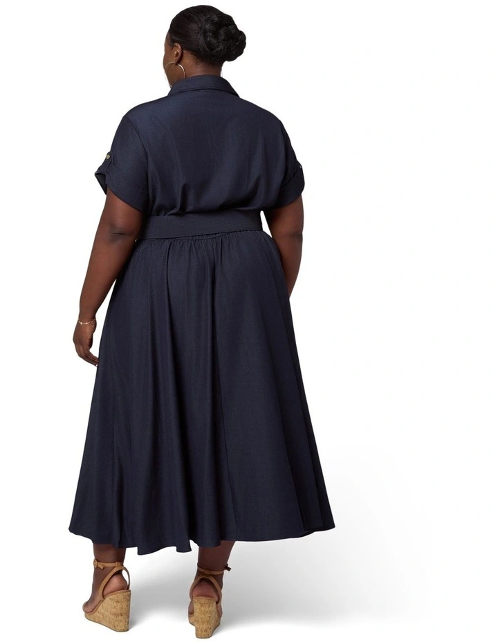Eden Luxe Chambray Midi Dress image 2