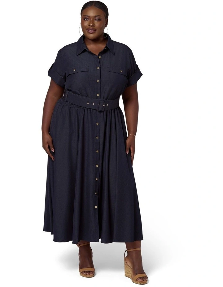 Eden Luxe Chambray Midi Dress image 5