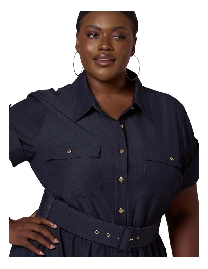 Eden Luxe Chambray Midi Dress image 6