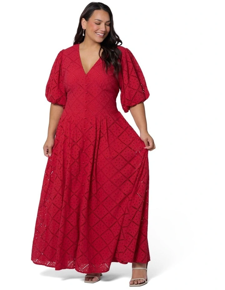 Sophia Broderie Maxi Dress image 1