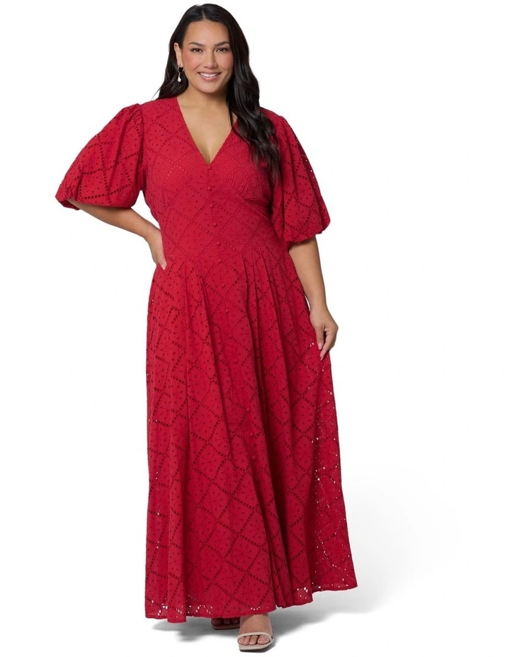 Sophia Broderie Maxi Dress image 5