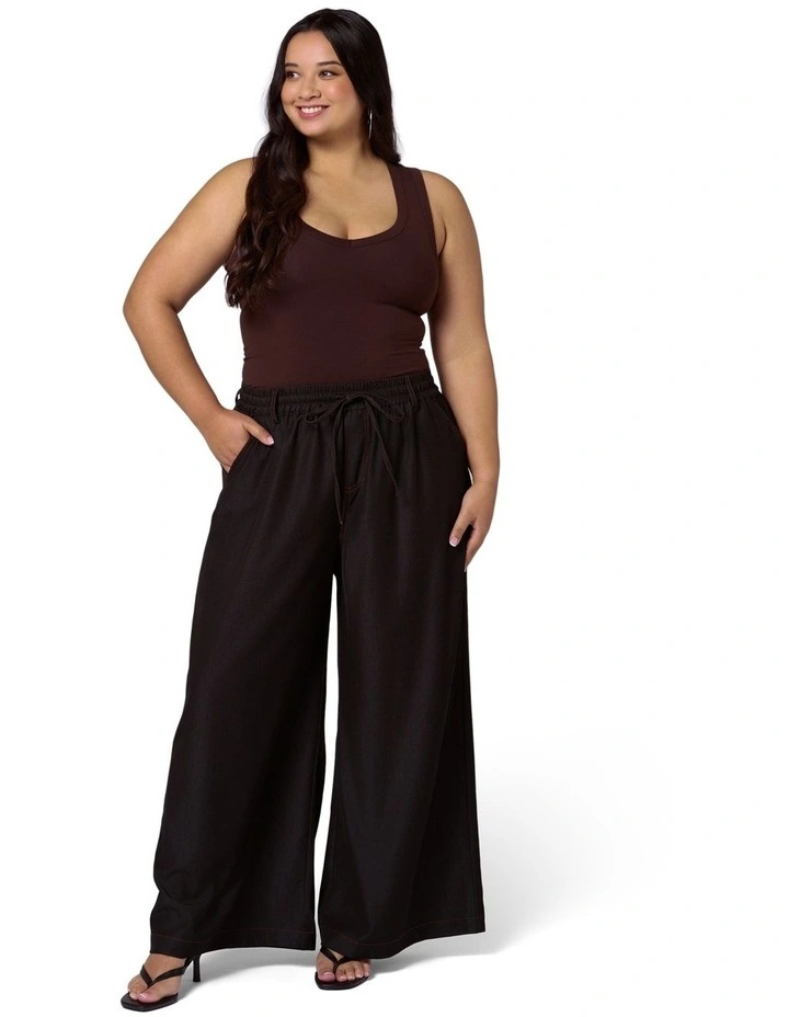 Ava Luxe Chambray Wide Leg Pant image 1
