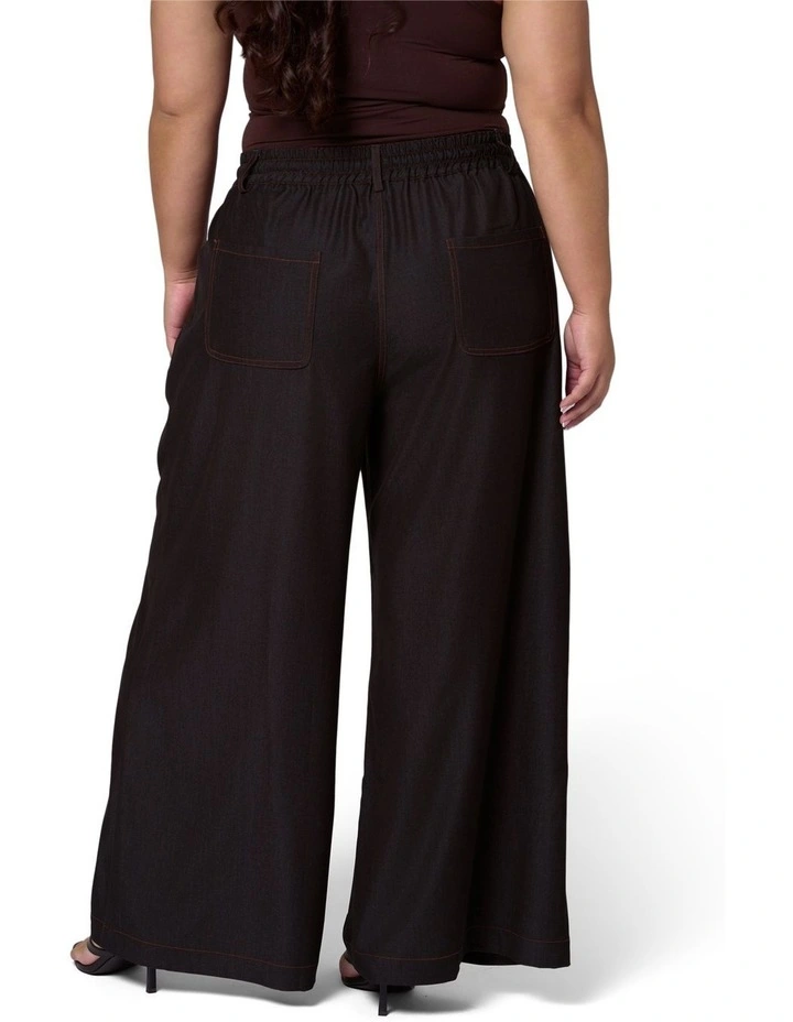 Ava Luxe Chambray Wide Leg Pant image 2