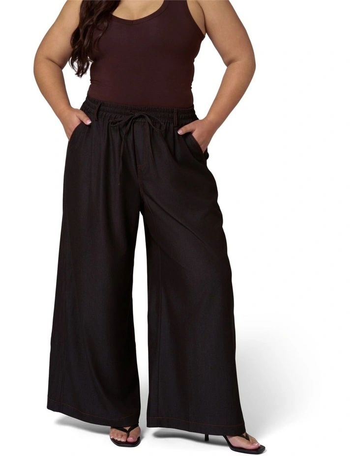 Ava Luxe Chambray Wide Leg Pant image 5