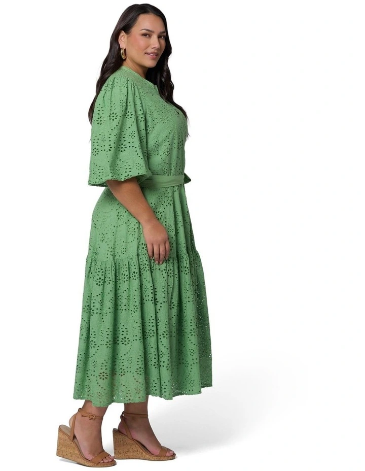 Juno Broderie Midi Dress image 3