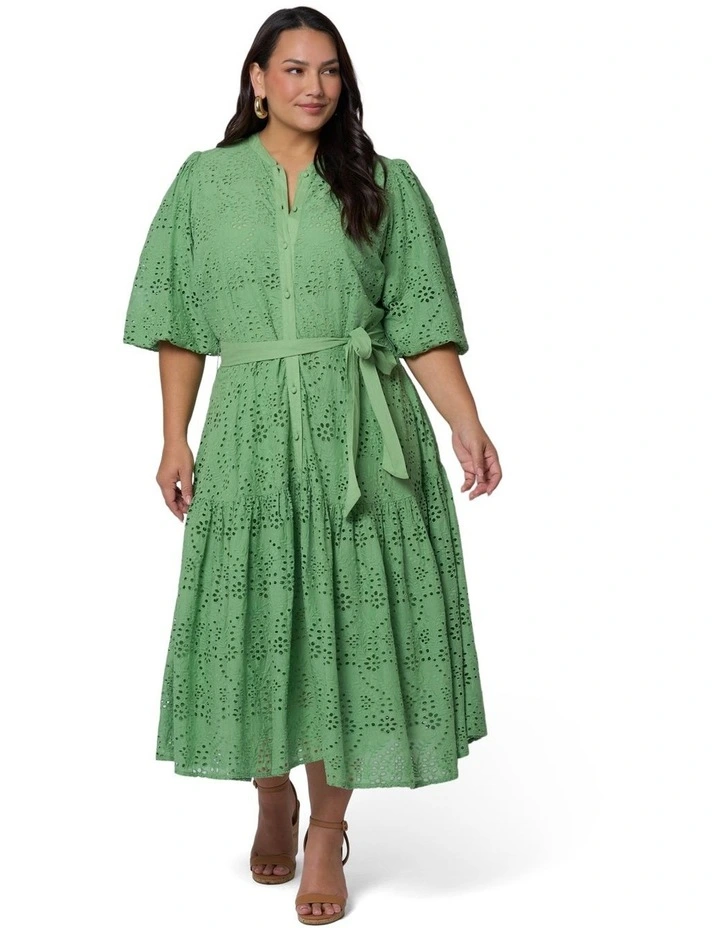 Juno Broderie Midi Dress image 5