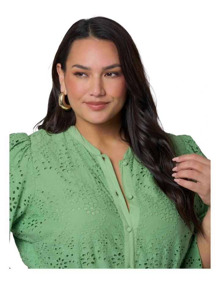 Juno Broderie Midi Dress image 6