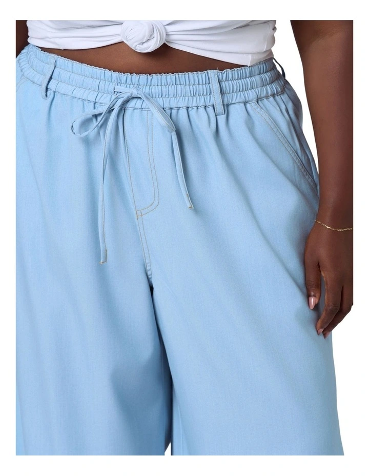 Ava Luxe Chambray Wide Leg Pant image 6