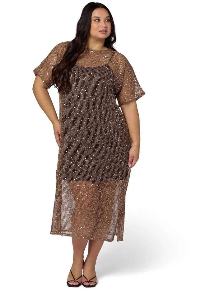 Raw Crochet Sequin Dress image 1
