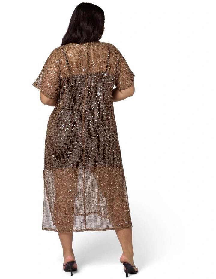 Raw Crochet Sequin Dress image 2