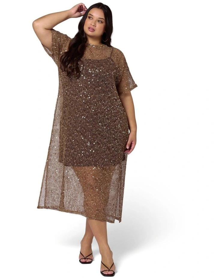 Raw Crochet Sequin Dress image 4