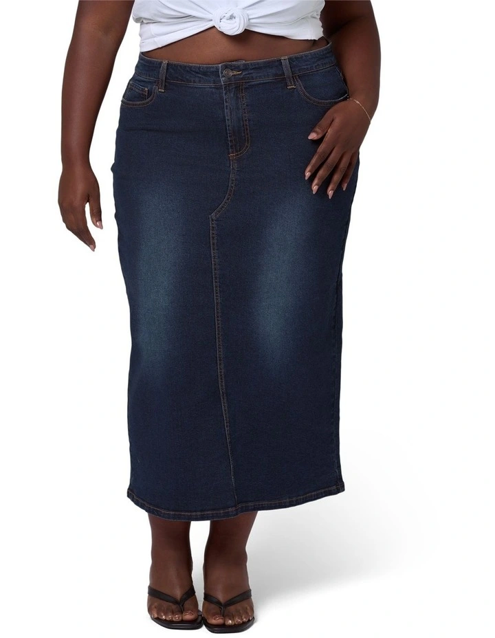 Raven Denim Midi Skirt image 1