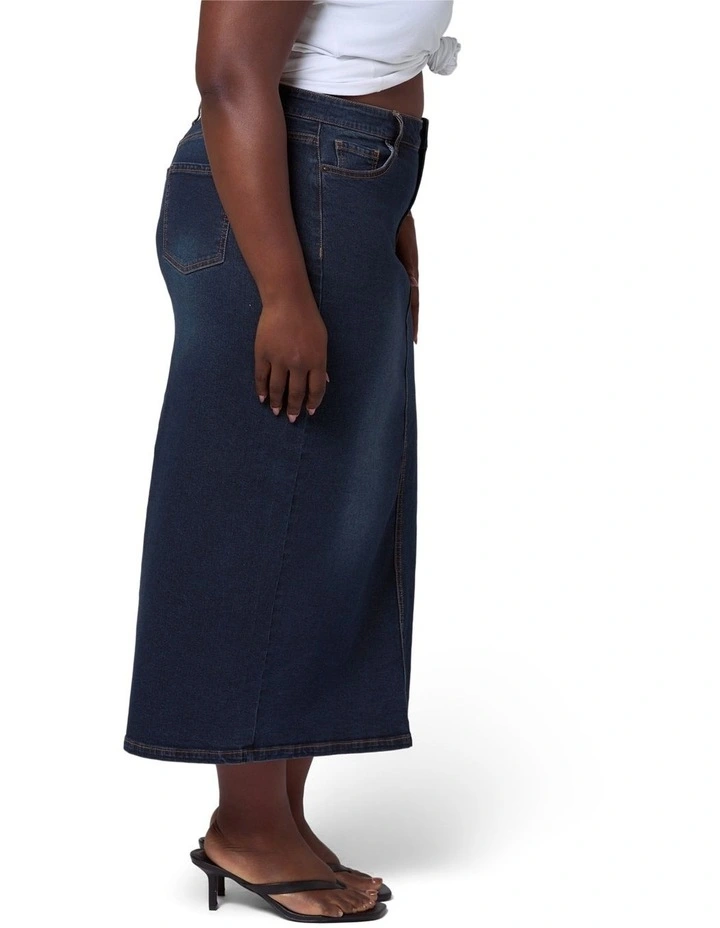 Raven Denim Midi Skirt image 3