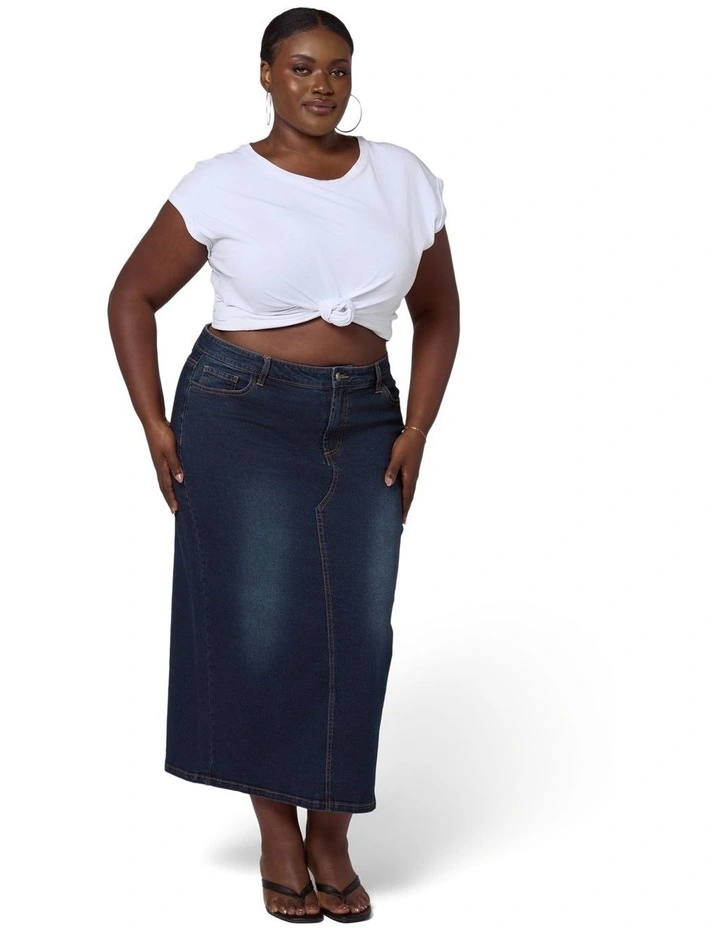 Raven Denim Midi Skirt image 4