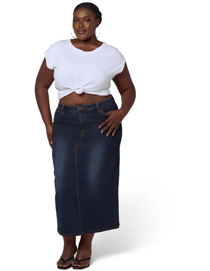 Raven Denim Midi Skirt image 5