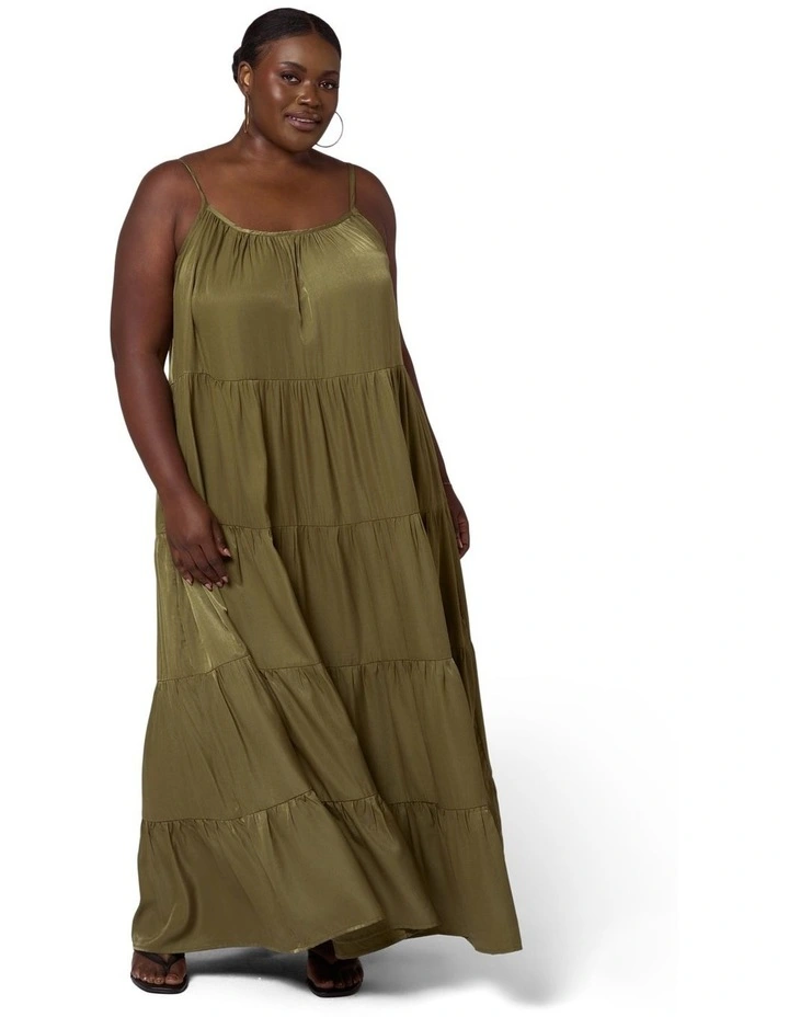 Rough Edit Satin Maxi Dress image 4