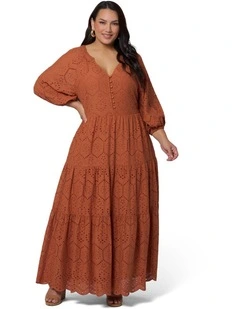 Giselle Broderie Maxi Dress