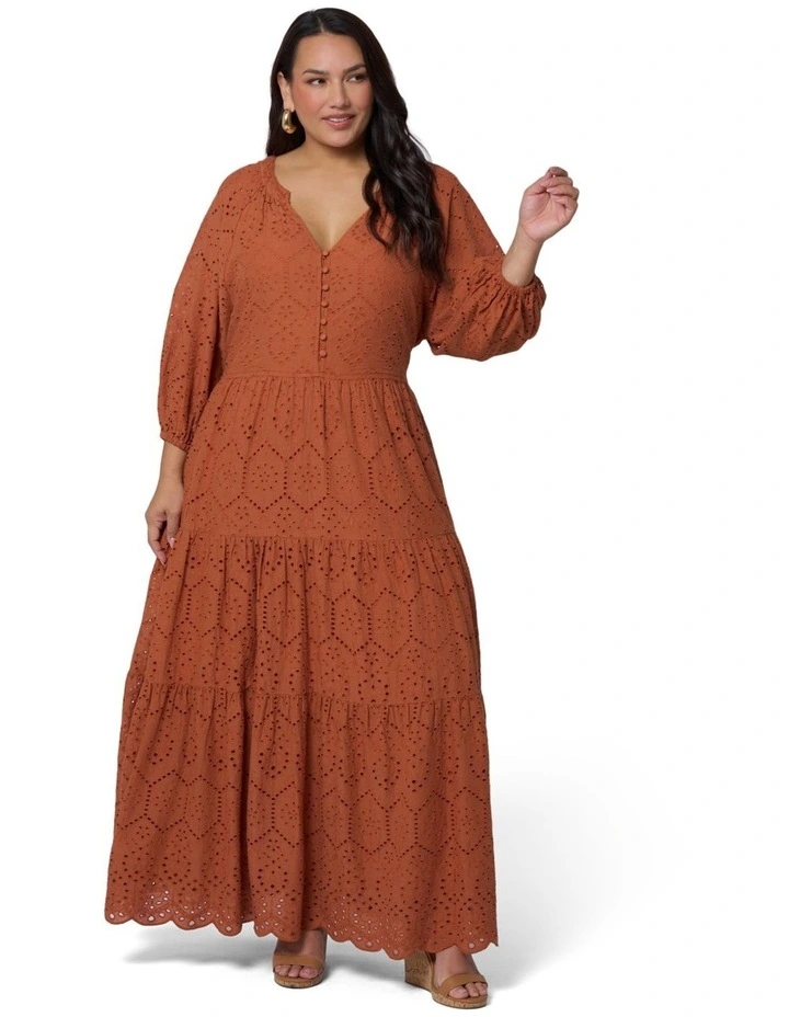 Giselle Broderie Maxi Dress image 5