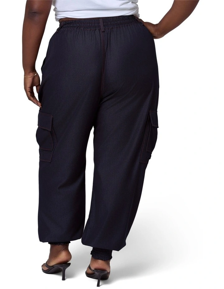Kaia Luxe Chambray Cargo Pant image 2