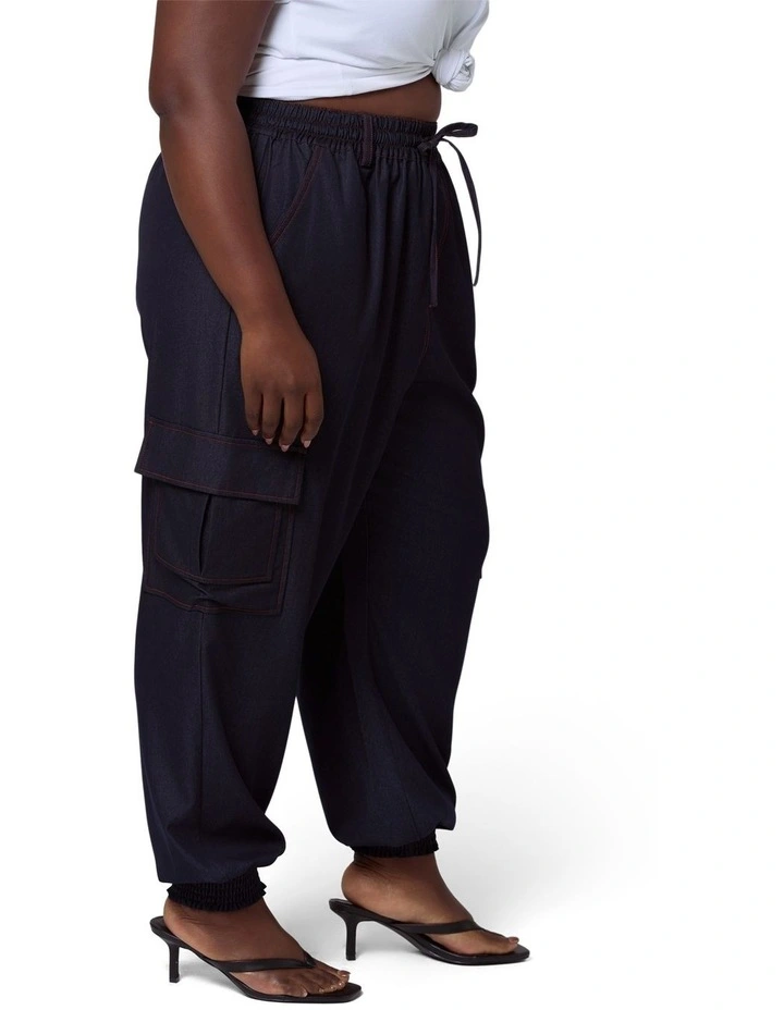Kaia Luxe Chambray Cargo Pant image 3