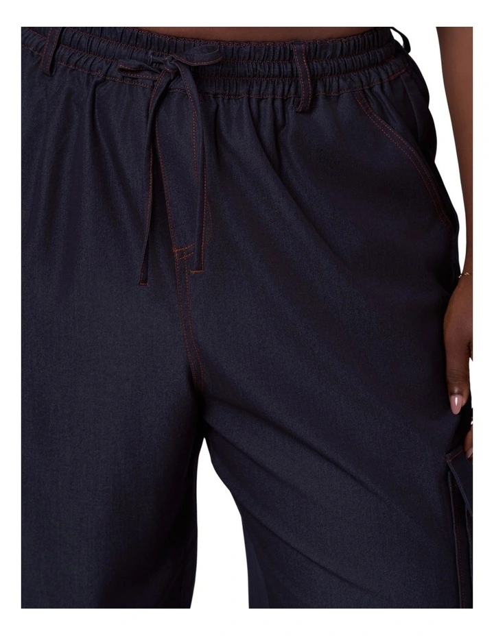 Kaia Luxe Chambray Cargo Pant image 6