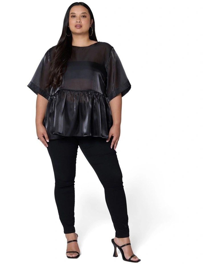 Empire Organza Peplum Top image 1