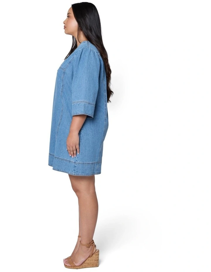 Zoey Chambray Mini Dress image 3