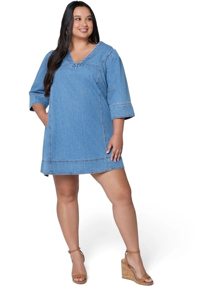 Zoey Chambray Mini Dress image 4