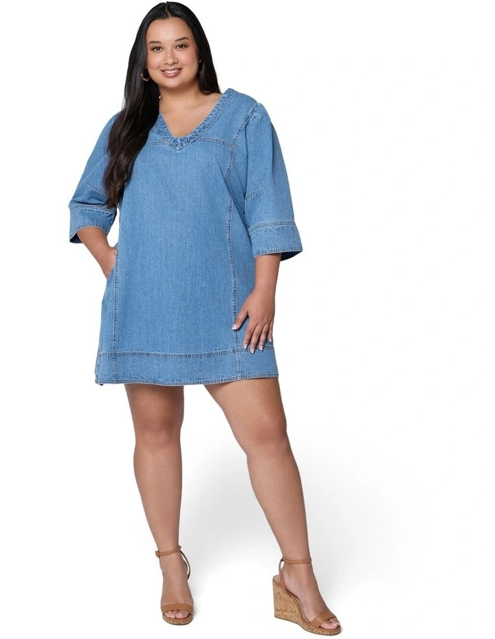 Zoey Chambray Mini Dress image 5
