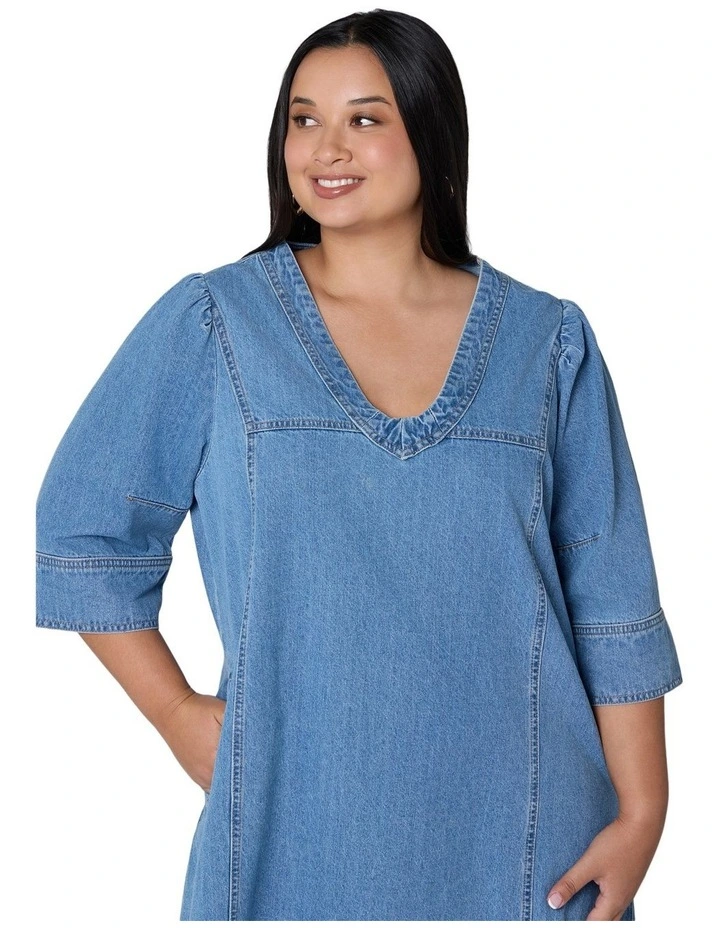 Zoey Chambray Mini Dress image 6
