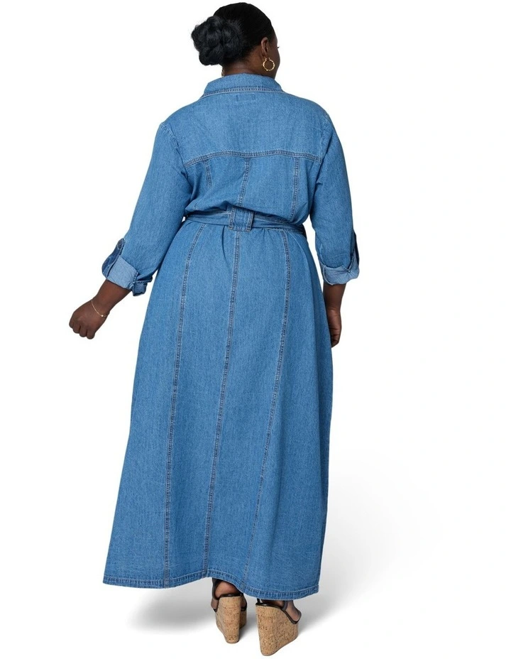 Zara Chambray Maxi Dress image 2