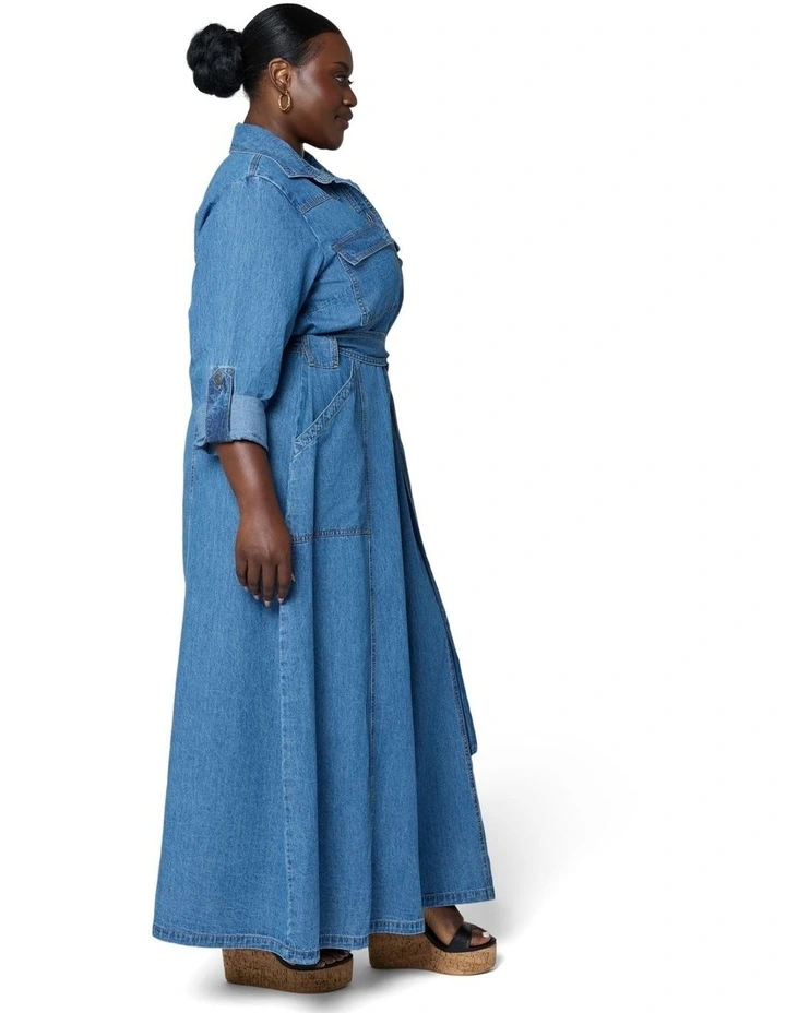 Zara Chambray Maxi Dress image 3