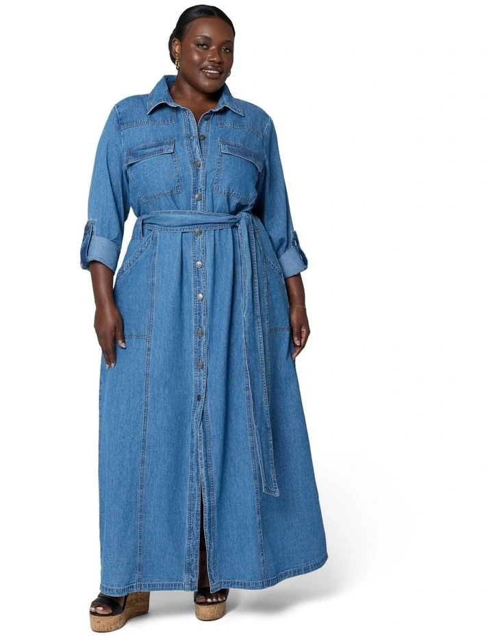 Zara Chambray Maxi Dress image 5