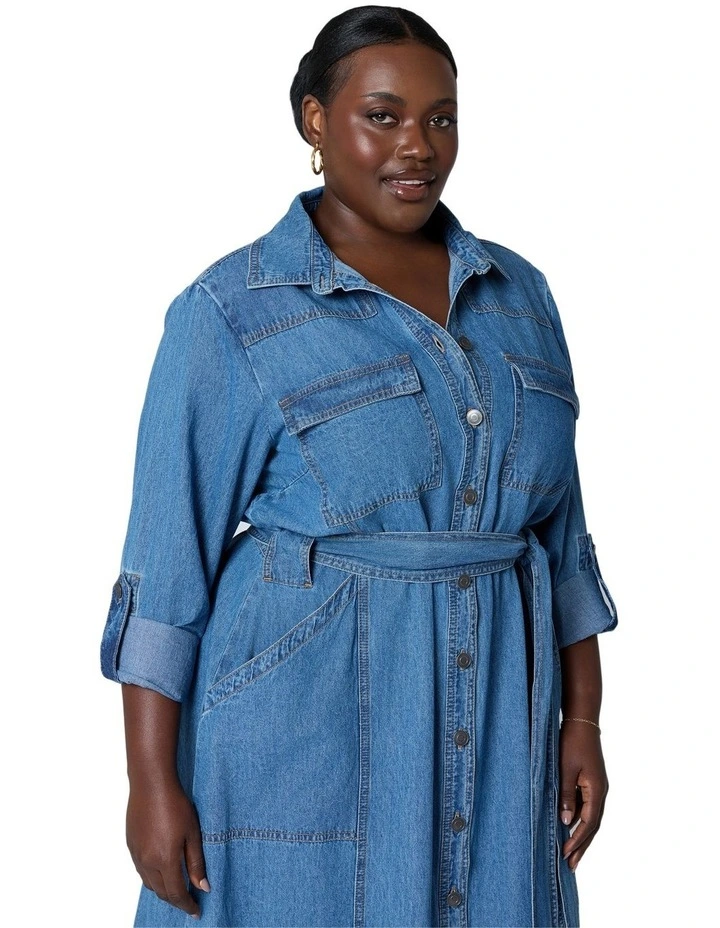 Zara Chambray Maxi Dress image 6