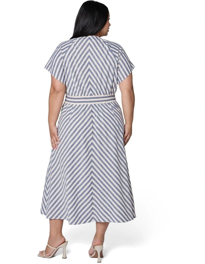 Allegra Linen Stripe Midi Dress image 2