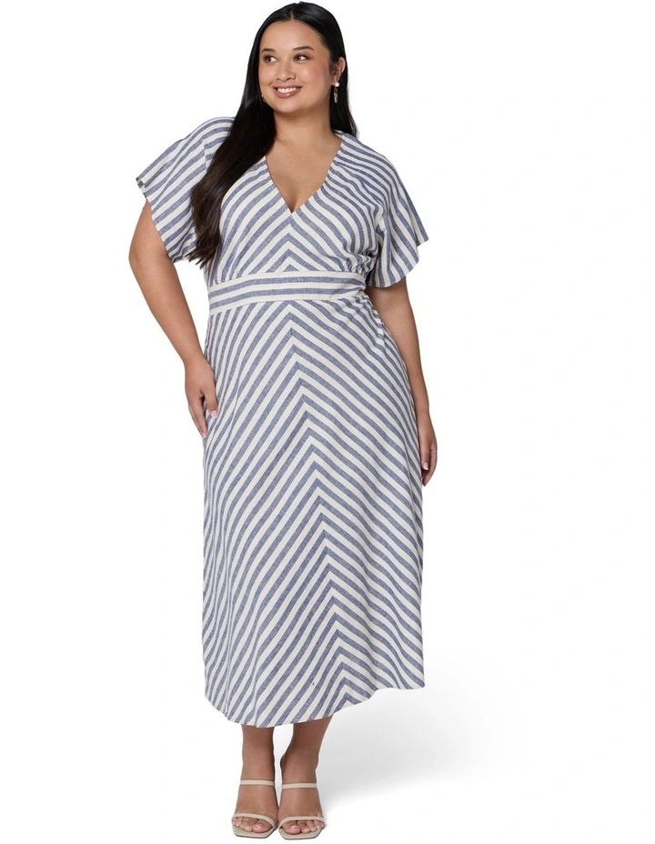 Allegra Linen Stripe Midi Dress image 4