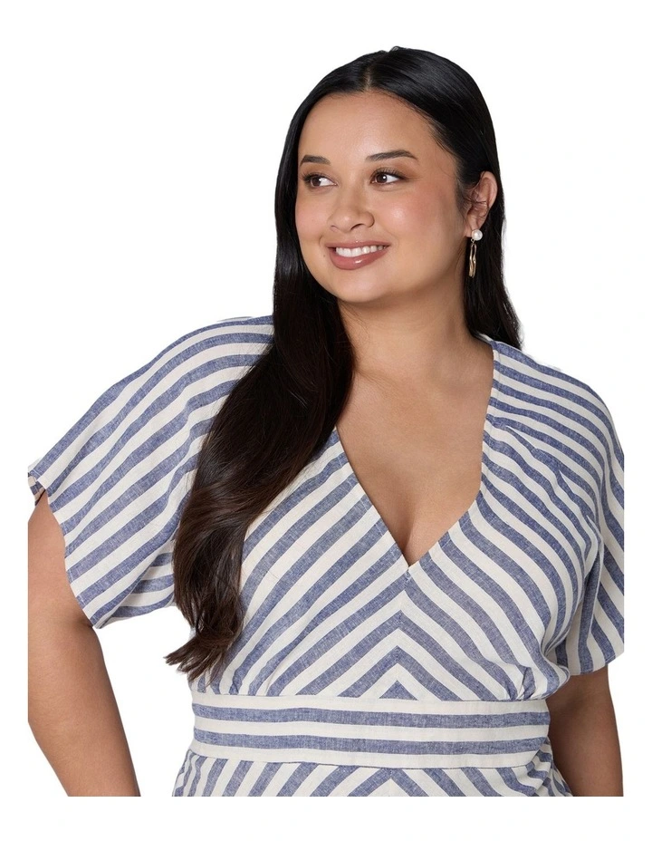 Allegra Linen Stripe Midi Dress image 6