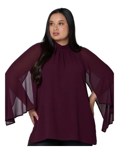 Fire and Rain Cape Blouse