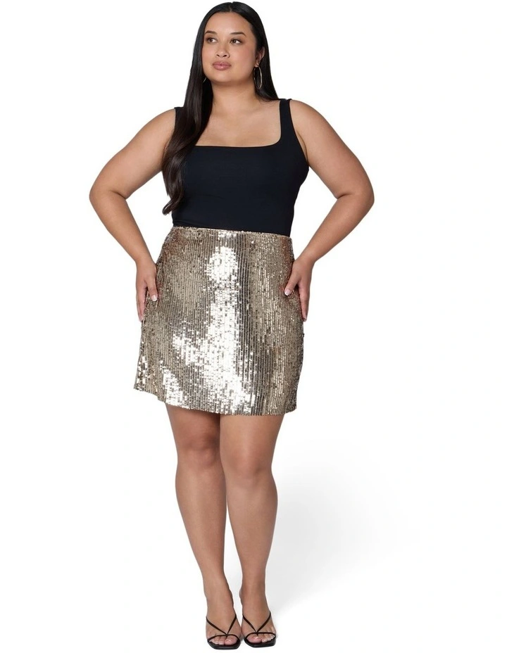 Dazed Sequin Mini Skirt image 5