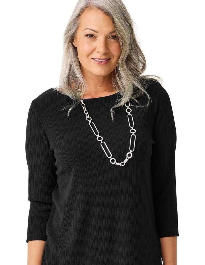 Tempest Boat Neck 3/4 Sleeve Top image 6