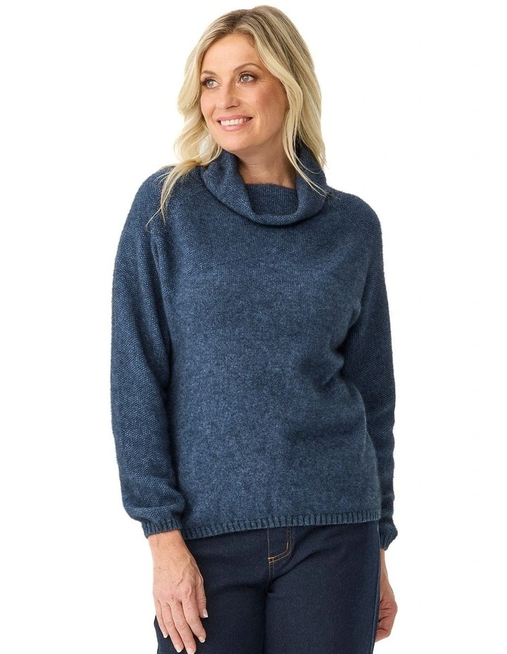 Possum Moss Stitch Cowl Sweater image 1
