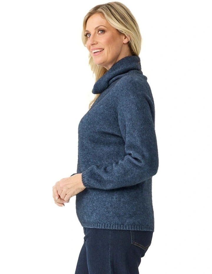 Possum Moss Stitch Cowl Sweater image 3