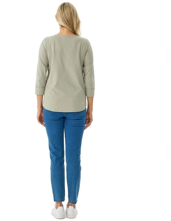Eternity Modal/cotton 3/4 Sleeve Top image 2