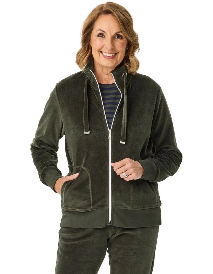 Valley Zip Up Velour Jacket image 1